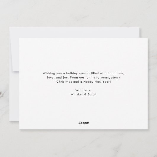 Whimsy Script Pet Photo Happy Howlidays Kerstmis Feestdagenkaart (Achterkant)