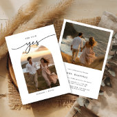Whimsy Script Rustic Cliffside Foto Vrijgezellenfe Kaart