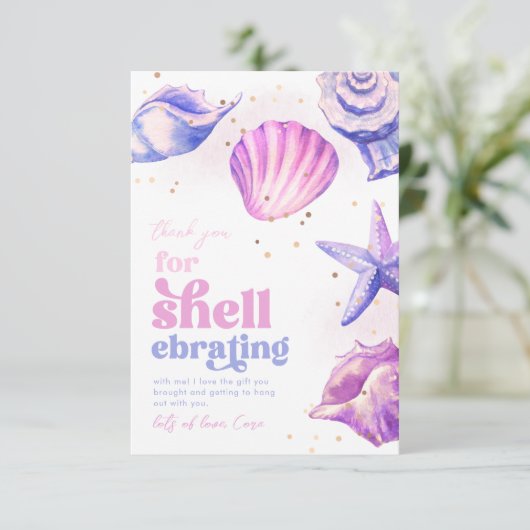 Whimsy Shellebrate dank u kaarten (Staand voorkant)