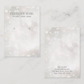 Whimsy Silver White Boke Jewelry Earring display Visitekaartje (Voorkant / Achterkant)