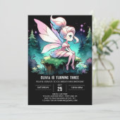Whimsy Simple Fairy Verjaardag Kaart (Staand voorkant)