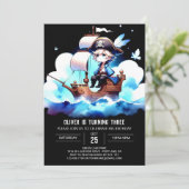 Whimsy Sjabloon Pirate Birthday Kaart (Staand voorkant)