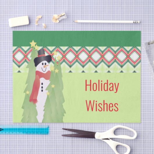 Whimsy Sneeuwman geaccentueerd Tissuepapier (Craft)