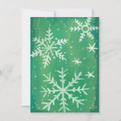 Whimsy Snowflakes | Groene feestdag Kaart (Achterkant)