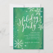 Whimsy Snowflakes | Groene feestdag Kaart (Voorkant)