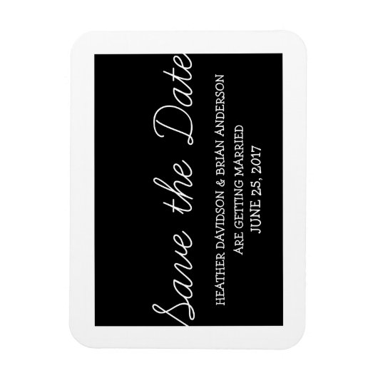 Whimsy Sparen de Magnet van de Datum, Zwart Magneet (Verticaal)