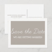 Whimsy sparen het Briefkaart van de Datum, Beige (Voorkant / Achterkant)