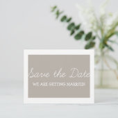 Whimsy sparen het Briefkaart van de Datum, Beige (Staand voorkant)