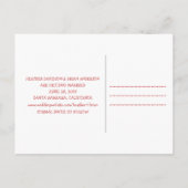 Whimsy sparen het Briefkaart van de Datum, Rood (Achterkant)