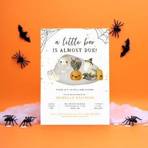 Whimsy Spooky Een Kleine Boo Halloween Baby shower Kaart