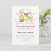 Whimsy Sprookjesachtige Spring Garden Baby Meisje Kaart (Staand voorkant)
