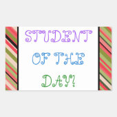 Whimsy "STUDENT VAN DE DAG!" Sticker (Voorkant)