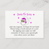Whimsy Super Cute Snowy Owl Baby Book Request Informatiekaartje (Voorkant)
