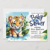 Whimsy Tiger Oerwoud Baby shower Kaart (Voorkant)