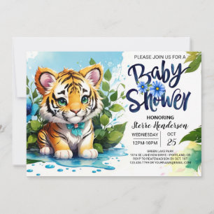Whimsy Tiger Oerwoud Baby shower Kaart