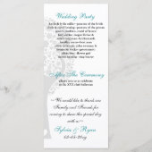 whimsy tree blauwe lovebirds Trouwprogramma Programmakaart (Achterkant)