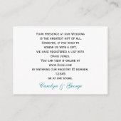 whimsy tree blue lovebirds Gift Registry Kaarten (Achterkant)