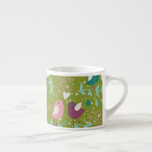 Whimsy Tweety Vogels op Vines Espresso Kop (Rechts)