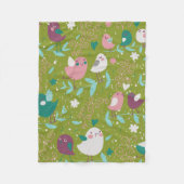 Whimsy Tweety Vogels Op Vines Fleece Deken (Voorkant)