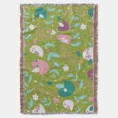 Whimsy Tweety Vogels Op Wijnstokken Gooi Deken (Voorkant Verticaal)