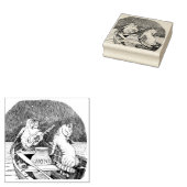 Whimsy Uil en Pussycat Serenade in Boot Rubberstempel (Gestempeld)