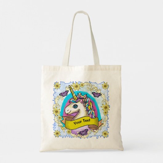 Whimsy Unicorn Tote Bag (Achterkant)