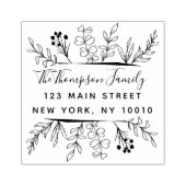 Whimsy verliest het door de hand getrokken adres v rubberstempel (Afrduk)