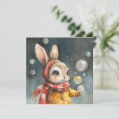 Whimsy vraagt zich af: Bunny-geïnspireerd 🐇Downlo Feestdagenkaart (Staand voorkant)