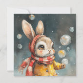 Whimsy vraagt zich af: Bunny-geïnspireerd 🐇Downlo Feestdagenkaart (Voorkant)