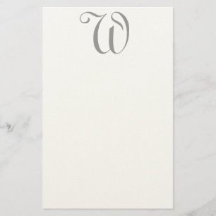 Whimsy W Editable Monogram Felt Stationery Briefpapier