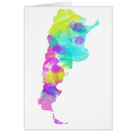 Whimsy Waterverf Argentina Map