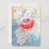 Whimsy Waterverf Fantasy Florals Vrijgezellenfeest Kaart (Achterkant)