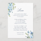 Whimsy Waterverf liefde is patiëntblauw wit Informatiekaartje (Achterkant)