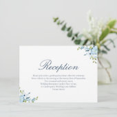 Whimsy Waterverf liefde is patiëntblauw wit Informatiekaartje (Staand voorkant)