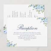 Whimsy Waterverf liefde is patiëntblauw wit Informatiekaartje (Voorkant / Achterkant)