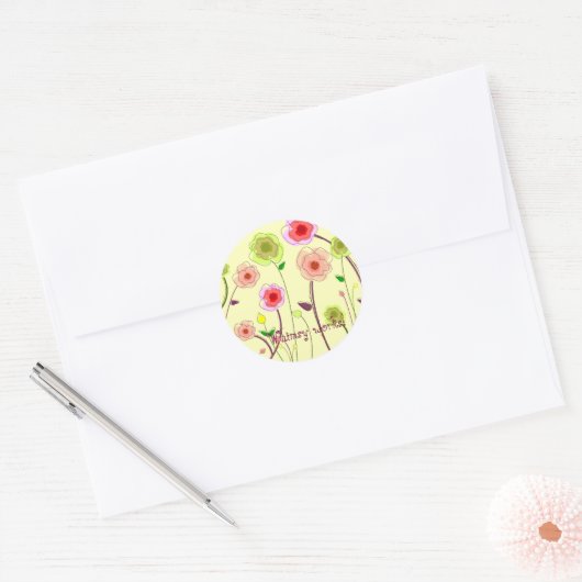 Whimsy werkt florale sticker (Envelop)