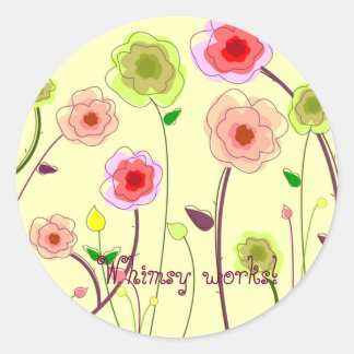 Whimsy werkt florale sticker