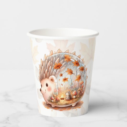 Whimsy Wilderness Critters - De Egel - Papieren Bekers (Voorkant)