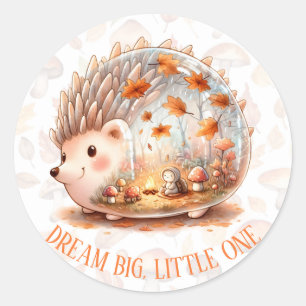 Whimsy Wilderness Critters - De Egel - Ronde Sticker