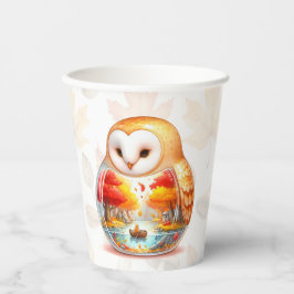 Whimsy Wilderness Critters - De Uil - Papieren Bekers