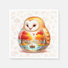 Whimsy Wilderness Critters - De Uil - Servet