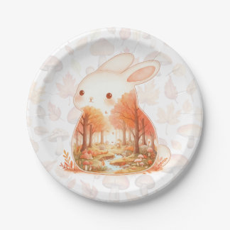 Whimsy Wilderness Critters - Het Konijn - Papieren Bordje