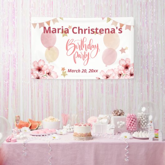 Whimsy & Wishes Birthday Balloon Party Banner (Feest)