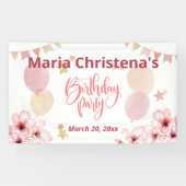 Whimsy & Wishes Birthday Balloon Party Banner (Horizontaal)