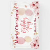 Whimsy & Wishes Birthday Balloon Party Banner (Verticaal)