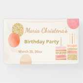 Whimsy & Wishes Birthday Party Banner (Horizontaal)