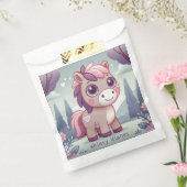 Whimsy Wishes Pink Pony Party Favorietentas Bedankzakje (Gezegeld)