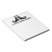 Whimsy Witch Shoes met Paarse en Oranje stripe Notitieblok (Schuin)