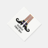 Whimsy Witch Shoes met Paarse en Oranje stripe Servet (Hoek)