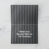 Whimsy Witch Shoes met Paarse en Oranje stripes Kaart (Binnen)